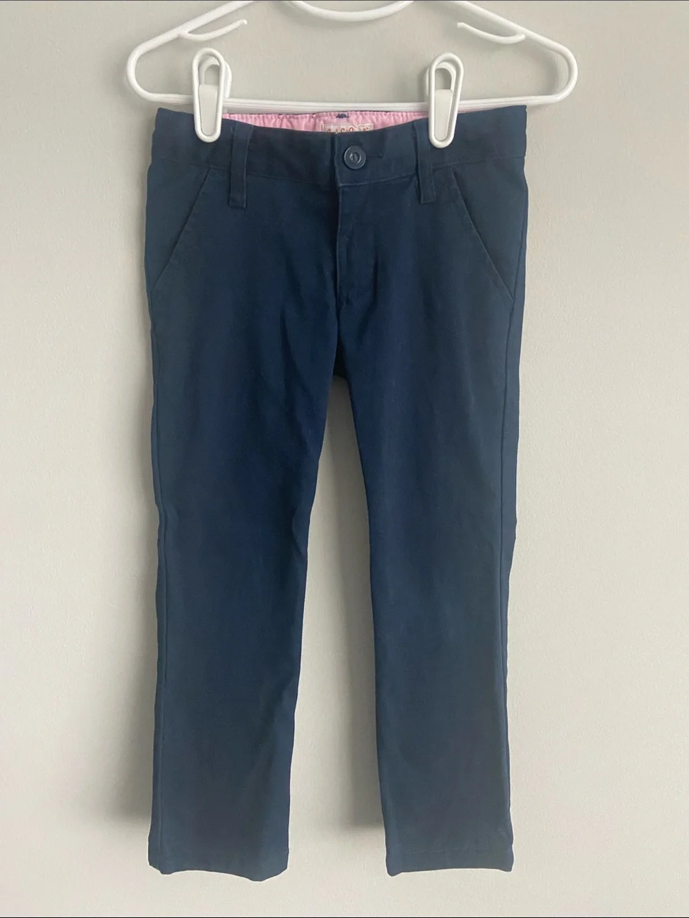 Cat & Jack Navy Girls Stretch Chino Pants school uniform size 4